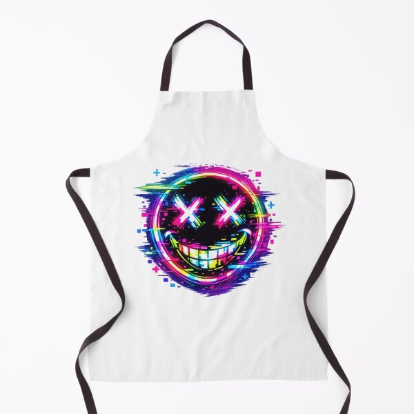 Item preview, Neon Glitch Smiley designed and sold by FunnyTshirtGuy.