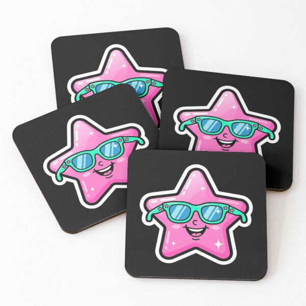 Item preview, Retro Y2K Pink Star with Sunglasses Cute 90s Aesthetic Sticker designed and sold by AMS.