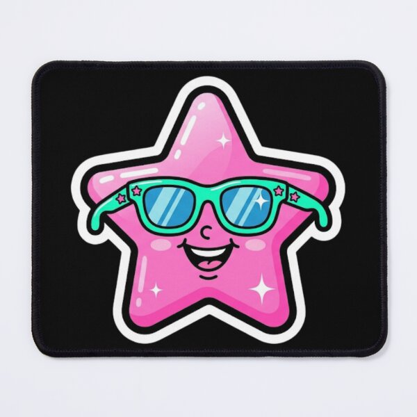Item preview, Retro Y2K Pink Star with Sunglasses Cute 90s Aesthetic Sticker designed and sold by AMS.