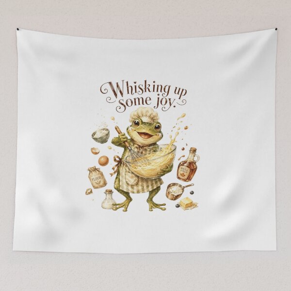Item preview, Whisking Up Some Joy Funny Frog Baking Cottagecore designed and sold by AQUILAKREO.