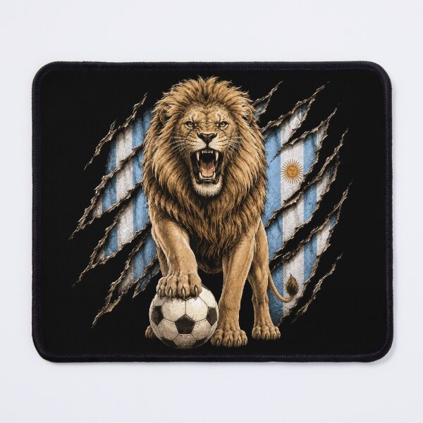 Item preview, Lion Soccer Legend Argentina Inspired Football Fan designed and sold by pixiedustpaint.
