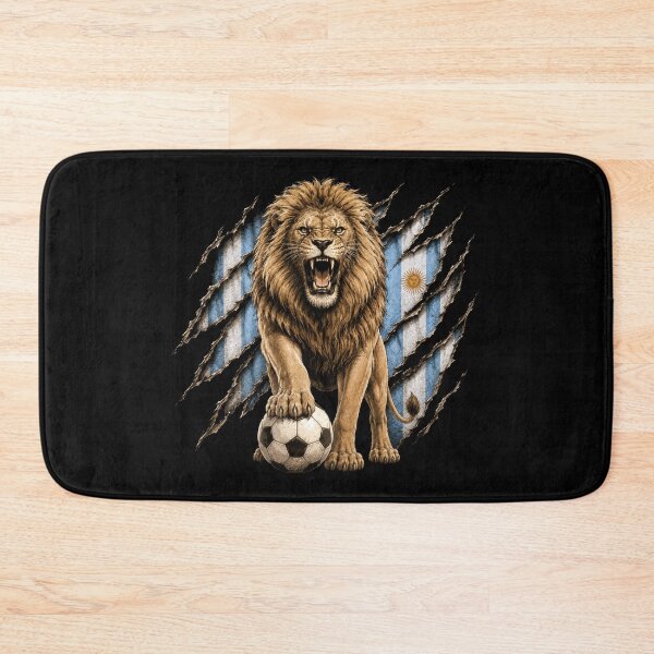 Item preview, Lion Soccer Legend Argentina Inspired Football Fan designed and sold by pixiedustpaint.