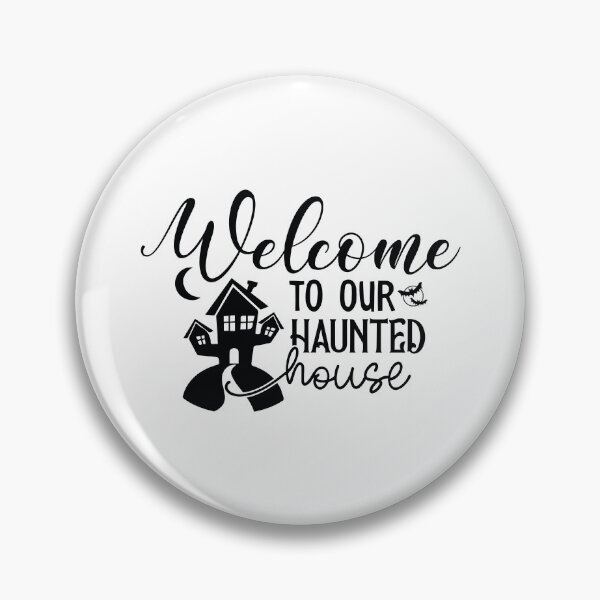 Item preview, Welcome To Our Haunted House - Cute Halloween Party Retro Vintage Spooky Ghost Pumpkin Witch Home Decor Gift designed and sold by FuzionRaptor.