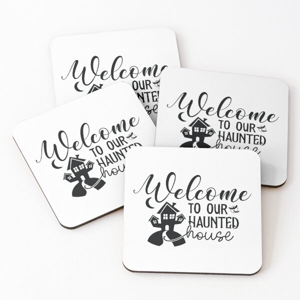 Item preview, Welcome To Our Haunted House - Cute Halloween Party Retro Vintage Spooky Ghost Pumpkin Witch Home Decor Gift designed and sold by FuzionRaptor.