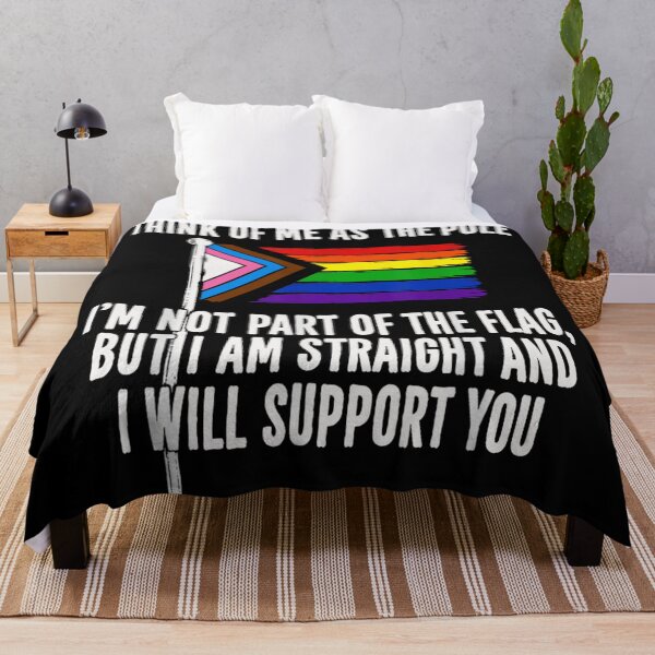 Item preview, Straight Ally Pride Flag Support LGBTQ Community Graphic Tee For Friendly Allies designed and sold by MariCanal.