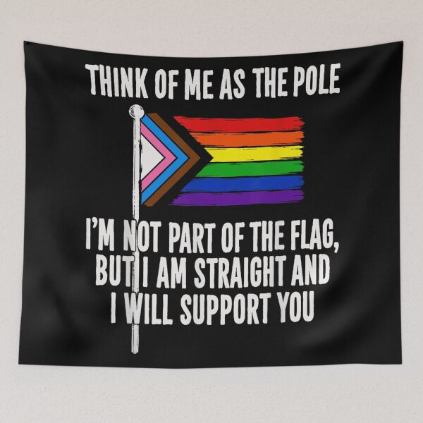 Item preview, Straight Ally Pride Flag Support LGBTQ Community Graphic Tee For Friendly Allies designed and sold by MariCanal.