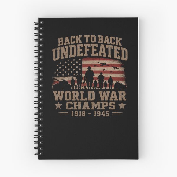 Item preview, Back To Back Undefeated World War Champs 1918 1945 American Military Veteran Patriot designed and sold by RetroMini2026.