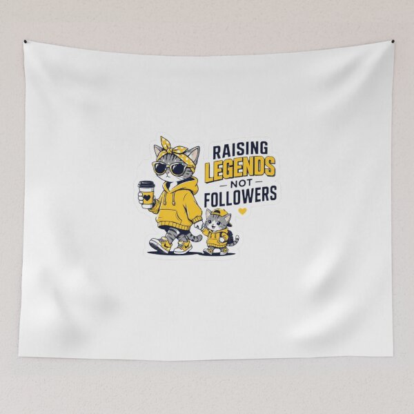 Item preview, Raising Legends Not Followers Cute Cat Mom & Kitten ! Cool Cat Mom Raising Legends – Streetwear Cats Sticker ! Cool Mother and Child Cats – Raising Legends Not Followers designed and sold by Ulikedigital14.