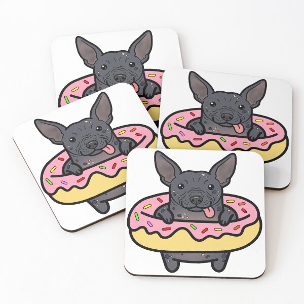 Item preview, Kawaii Xoloitzcuintli Dog in Pink Frosting Donut Illustration designed and sold by Blupunk.