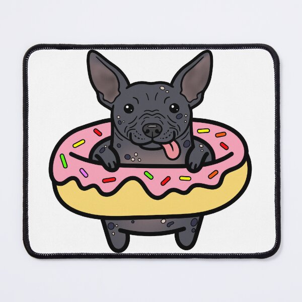 Item preview, Kawaii Xoloitzcuintli Dog in Pink Frosting Donut Illustration designed and sold by Blupunk.