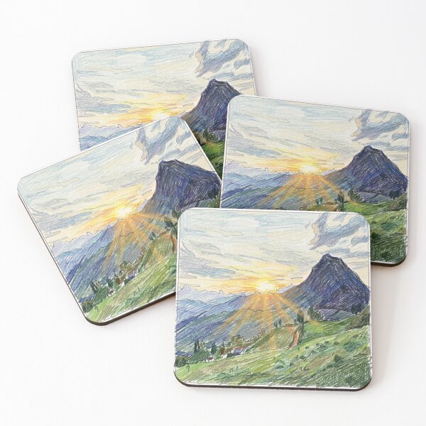 Item preview, Sunset over the mountains designed and sold by CristianCEB.
