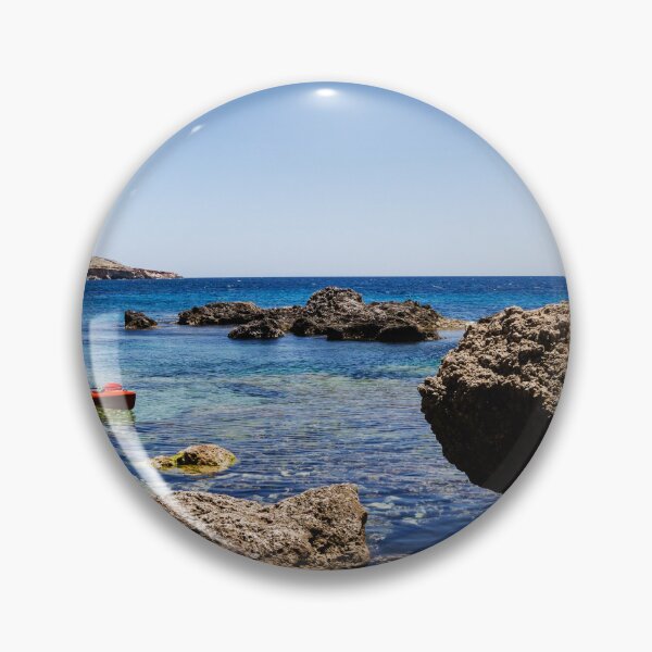 Item preview, Couple Kayaking in Clear Rocky Cove on Sunny Mediterranean Coast With Blue Sea and Sky designed and sold by Nmallia.