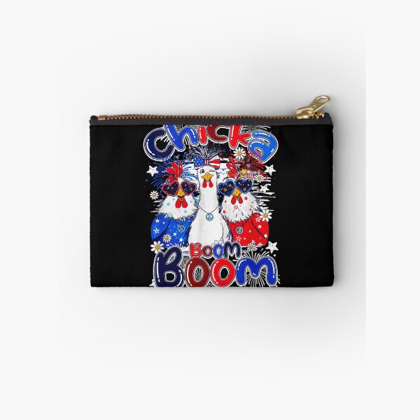 Item preview, Chicka Boom Boom 4th Of July Patriotic Chickens Fireworks Graphic Tee designed and sold by MariCanal.