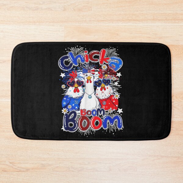 Item preview, Chicka Boom Boom 4th Of July Patriotic Chickens Fireworks Graphic Tee designed and sold by MariCanal.