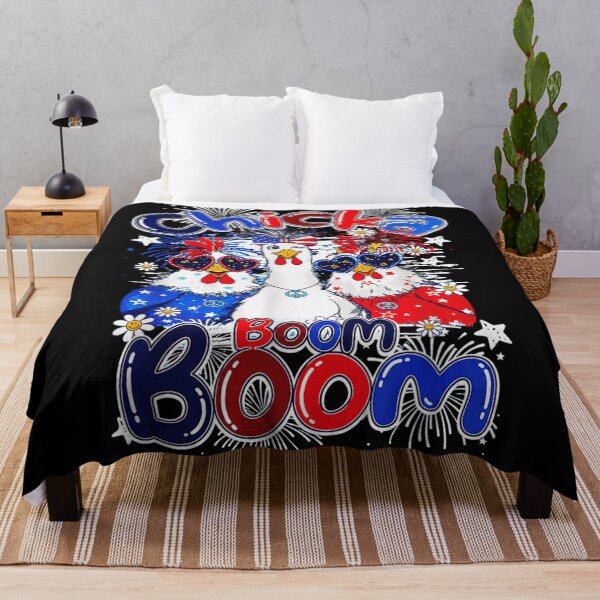 Item preview, Chicka Boom Boom 4th Of July Patriotic Chickens Fireworks Graphic Tee designed and sold by MariCanal.