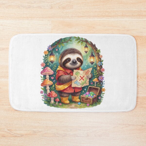 Item preview, Treasure Hunter Sloth | Cute Fantasy Forest Explorer designed and sold by AillustriaAK.