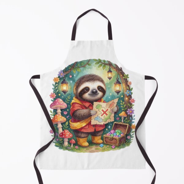 Item preview, Treasure Hunter Sloth | Cute Fantasy Forest Explorer designed and sold by AillustriaAK.