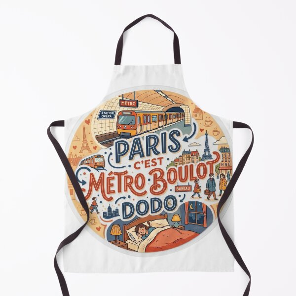 Item preview, Paris Metro Work Sleep – Vintage Style Illustration designed and sold by studiohadiya.