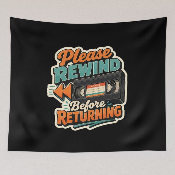 Item preview, Please Rewind Before Returning Retro VHS  designed and sold by Sketchlegacy.