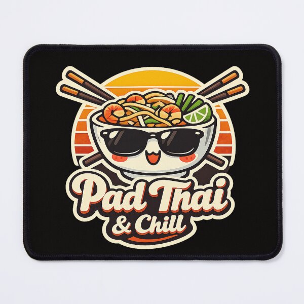 Item preview, Pad Thai & Chill – Funny Thai Food Kawaii Retro Sunset Shirt designed and sold by Nathan28ings.