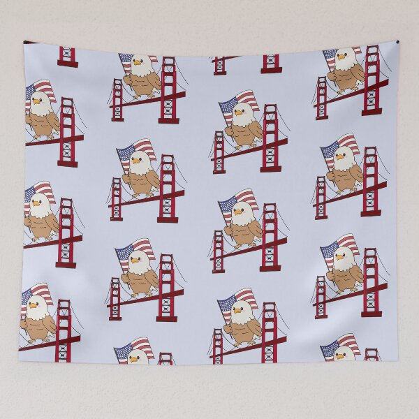 Item preview, Kawaii Patriotic American Eagle Illustration designed and sold by A touch of creativity.