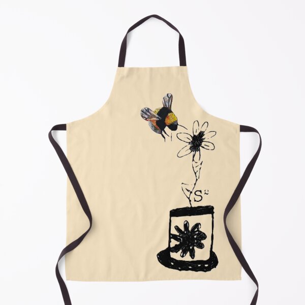 Item preview, Whimsical Bumblebee and Flower Pot Illustration designed and sold by ArtistsAtticWI.