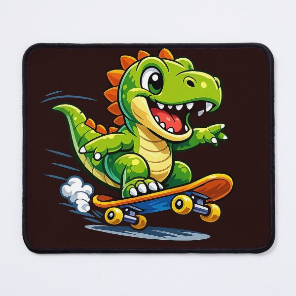Item preview, Cool Skateboarding Dinosaur T-Rex | Funny Skater Dino Cartoon Art | Kids Dinosaur Sticker | Cute Extreme Sports Dino Print designed and sold by NeonKawaiiCo.