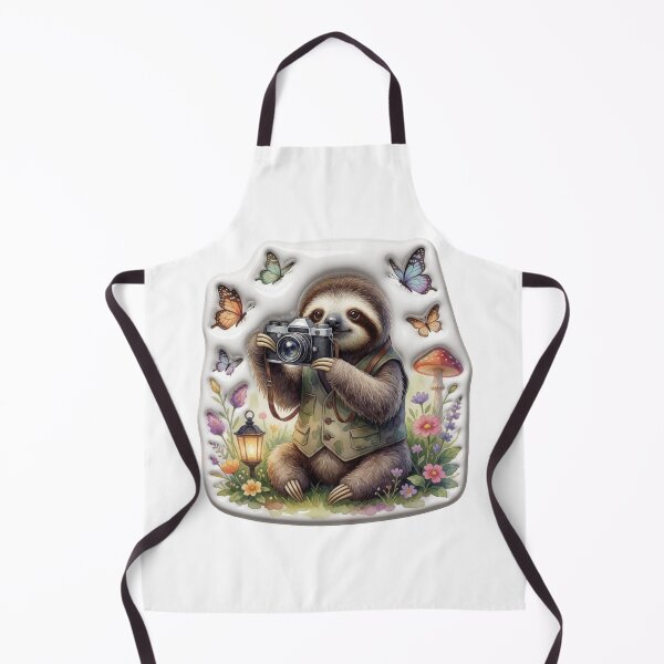 Item preview, Photographer Sloth | Cute Forest Adventure Animal designed and sold by AillustriaAK.