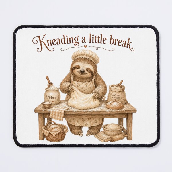 Item preview, Kneading A Little Break Funny Sloth Baking Bread Maker designed and sold by AQUILAKREO.