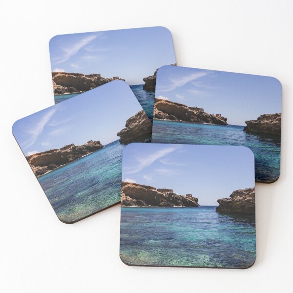Item preview, Turquoise Mediterranean Coastline With Rocky Cliffs, Clear Water And Sunlit Seascape For Travel designed and sold by Nmallia.