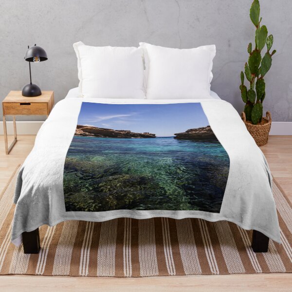 Item preview, Turquoise Mediterranean Coastline With Rocky Cliffs, Clear Water And Sunlit Seascape For Travel designed and sold by Nmallia.