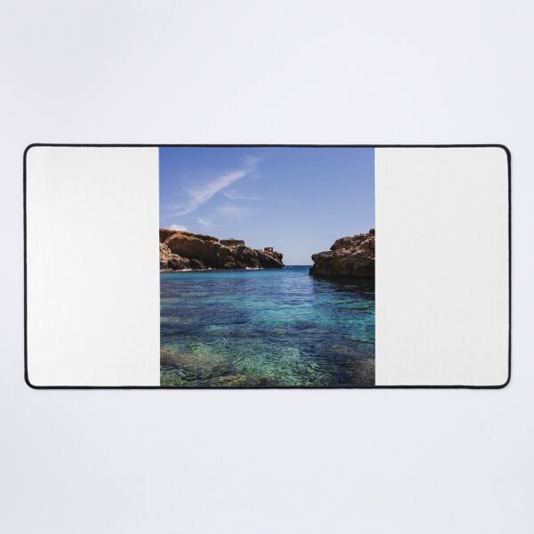 Item preview, Turquoise Mediterranean Coastline With Rocky Cliffs, Clear Water And Sunlit Seascape For Travel designed and sold by Nmallia.