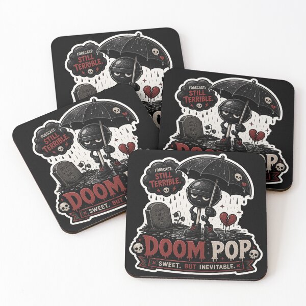 Item preview, Doom Pop Goth Lollipop Cartoon Sticker | Sweet But Inevitable designed and sold by Snackwave Ninety.