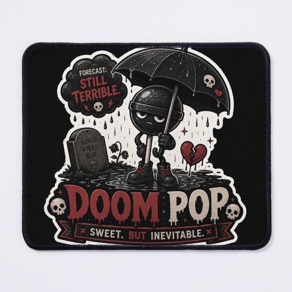 Item preview, Doom Pop Goth Lollipop Cartoon Sticker | Sweet But Inevitable designed and sold by Snackwave Ninety.