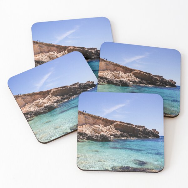 Item preview, Turquoise Mediterranean Coastline With Rocky Cliffs, Clear Water And Sunlit Seascape For Travel designed and sold by Nmallia.