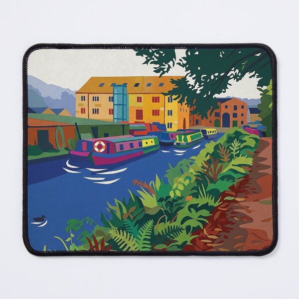 Item preview, Sowerby Bridge Canal Basin – Matisse Style designed and sold by ArtworkNorth.