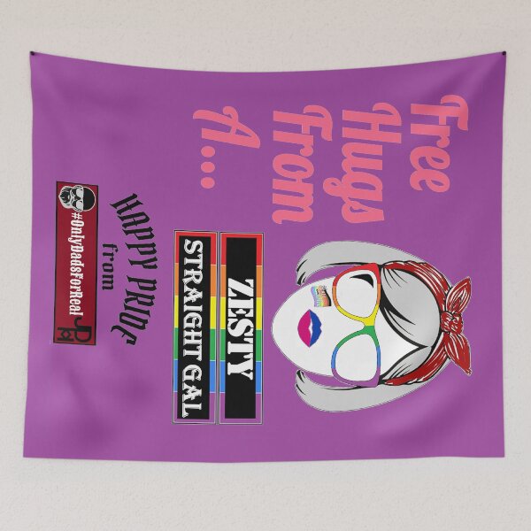 Item preview, Free Hugs Zesty Straight Gal (Purple) *More Colors Available in Collection designed and sold by OnlyDadsForReal.