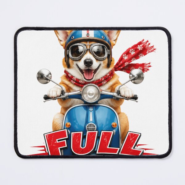 Item preview, Full Speed Ahead Corgi Scooter Sticker  designed and sold by PawFusionArt.