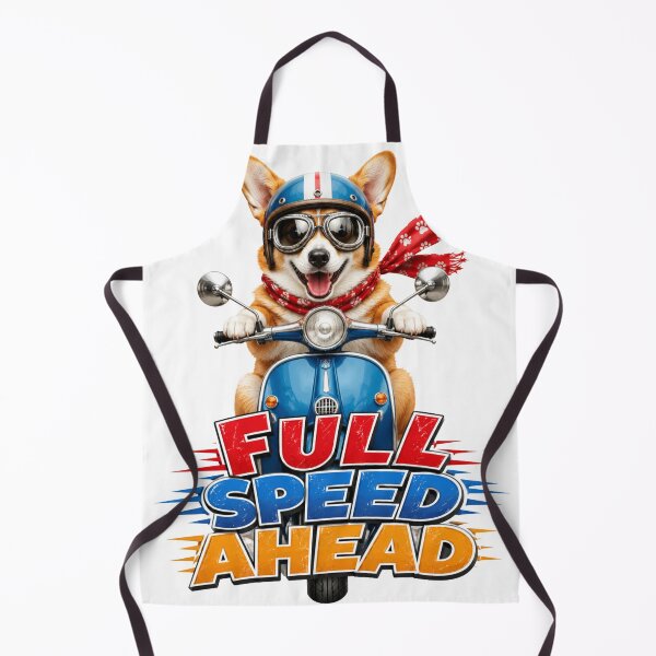 Item preview, Full Speed Ahead Corgi Scooter Sticker designed and sold by PawFusionArt.