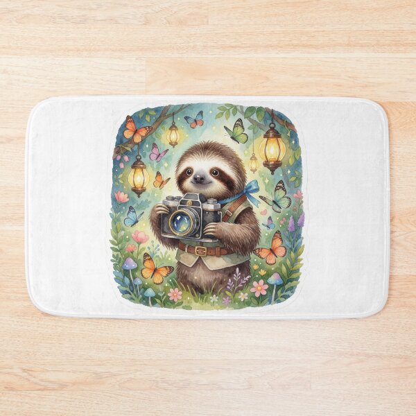 Item preview, Photographer Sloth | Cute Forest Adventure Animal designed and sold by AillustriaAK.