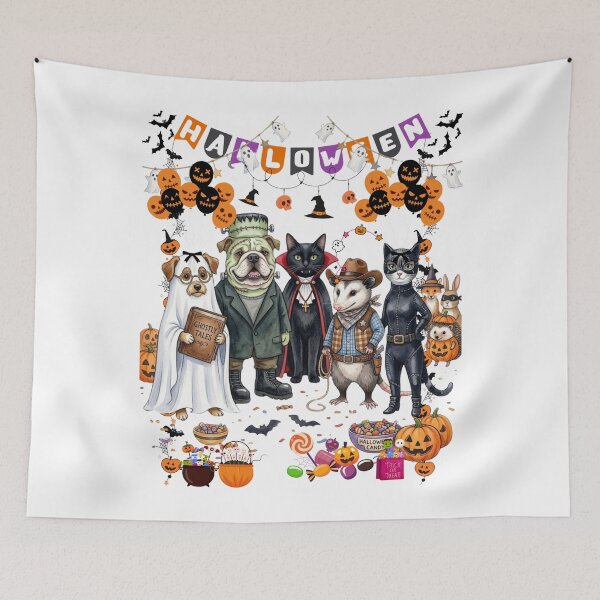 Item preview, Cute Halloween Animals in Costumes Clipart - Spooky Festive Pets Graphic designed and sold by VibranPalette.