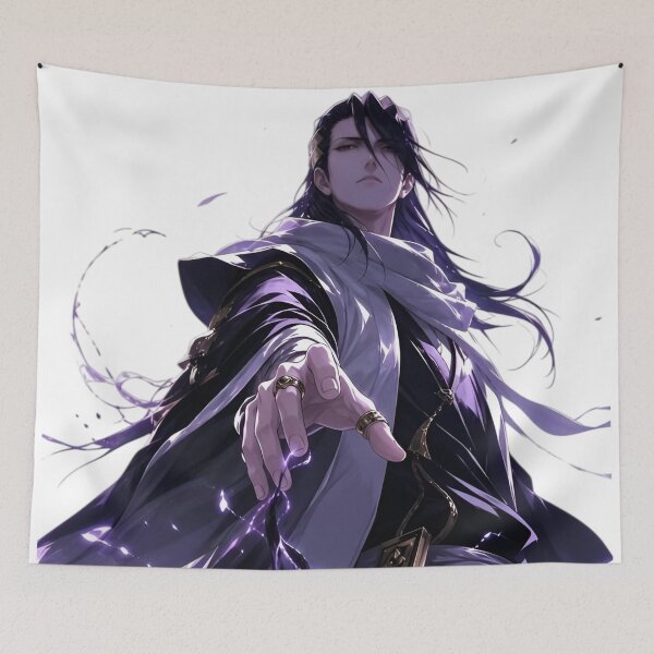 Item preview, Byakuya | Shadow Sovereign Anime Warrior – Dark Fantasy Mystic King Aesthetic Art designed and sold by Dyan4.