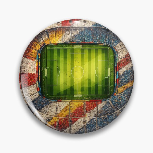 Item preview, World Soccer Stadium Aerial Colorful Nations Art – Football Arena Top View | Soccer Art Print designed and sold by irfanshikh.