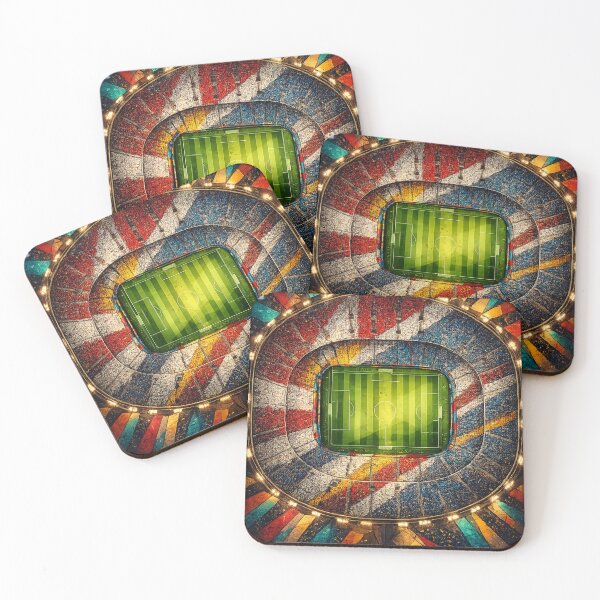 Item preview, World Soccer Stadium Aerial Colorful Nations Art – Football Arena Top View | Soccer Art Print designed and sold by irfanshikh.