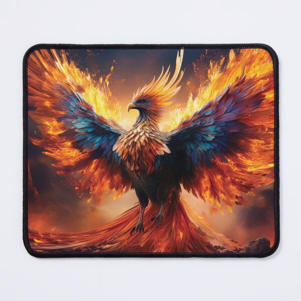 Item preview, Epic Phoenix Rising - Majestic Fiery Mythical Bird Art designed and sold by MDKey DESIGN.