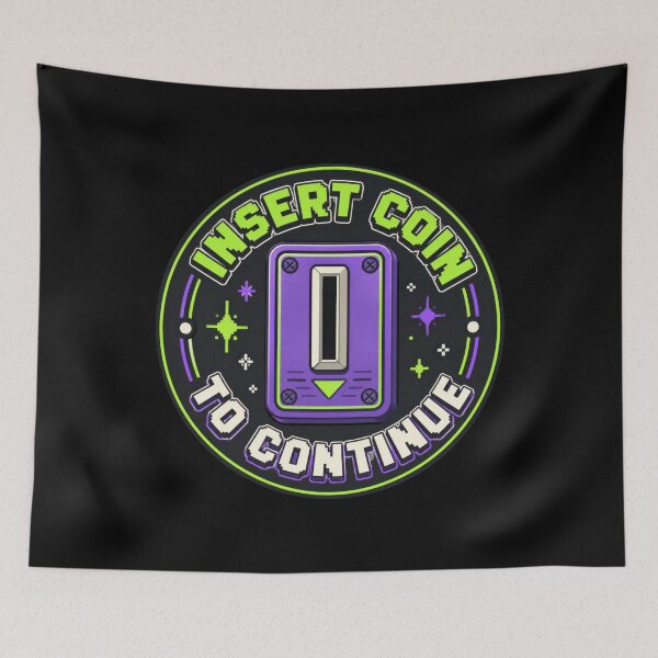 Item preview, Coin Slot Continue Retro Gaming Badge designed and sold by Sketchlegacy.