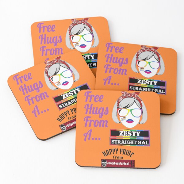 Item preview, Free Hugs Zesty Straight Gal (Orange) *More Colors Available in Collection designed and sold by OnlyDadsForReal.
