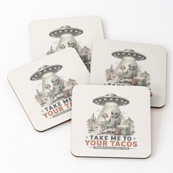 Item preview, Take Me to Your Tacos - Funny Alien UFO Taco Lover designed and sold by BlackSector77.
