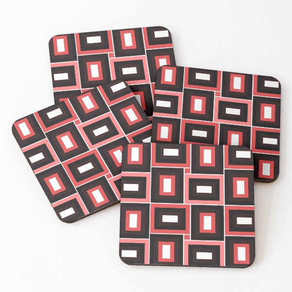 Item preview, Red, Black And White Mid-Century Modern Geometric Pattern designed and sold by DEC02.