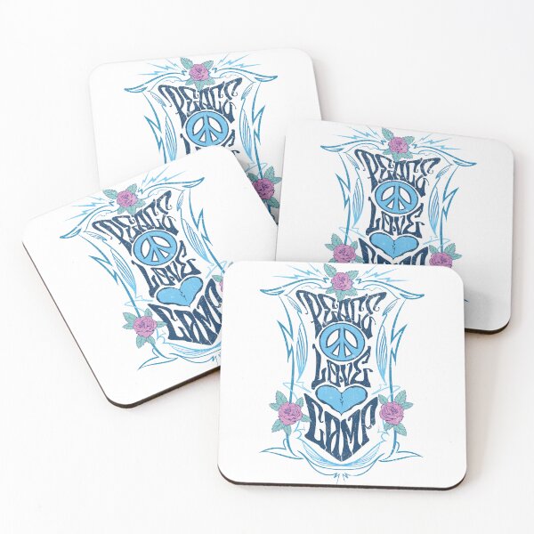 Item preview, PEACE LOVE CAMP PSYCHEDELIC ROSES designed and sold by KUSTOM CAMP CREATIVES.